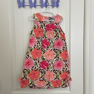 Hartstrings girl’s cotton‎ Hawaiian floral sleeveless bow dress size 6